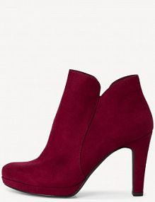 Botki na szpilce Tamaris czerwone