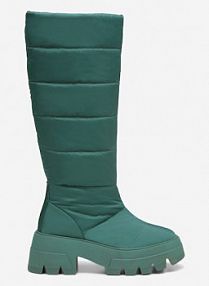 Pikowane zimowe kozaki Marc O'Polo zielone damskie