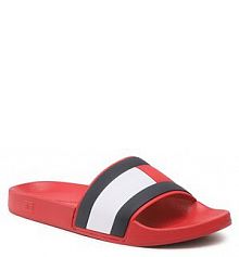 Klapki Tommy Hilfiger czerwone męskie 