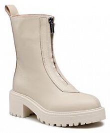 Botki Badura beżowe damskie 