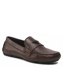 Mokasyny Emporio Armani brązowe męskie 