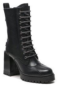 Botki na słupku Furla czarne 