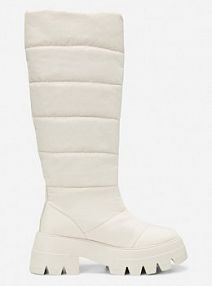 Pikowane zimowe kozaki Marc O'Polo beżowe damskie