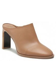 Klapki na słupku Calvin Klein brązowe 