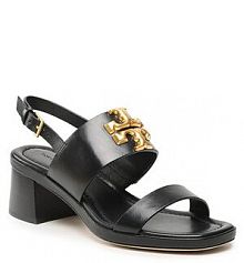 Sandały na słupku Tory Burch czarne 