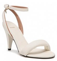 Sandały na słupku Boss białe 