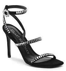 Sandały na szpilce Stuart Weitzman czarne 
