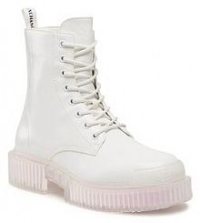 Botki Armani Exchange białe damskie 