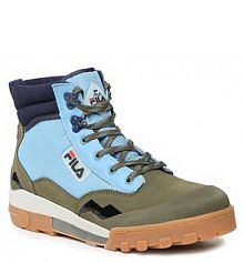 Trapery Fila kolorowy, niebieskie damskie Grunge II O Mid FFW0215.63032 Loden Green/Adriatic Blue