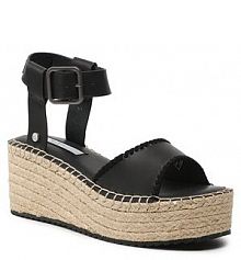 Sandały na koturnie Pepe Jeans czarne Witney Indie PLS90554 Black 999