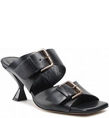 Klapki na szpilce Badura czarne 