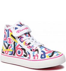 Trzewiki Champion kolorowy, białe dziecięce Skin Mid G Ps S32333-CHA-WW006 Wht Print