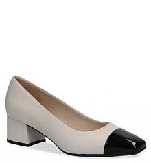 Półbuty na obcasie Caprice białe damskie 