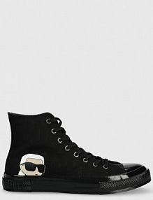 Trampki wysokie Karl Lagerfeld  czarne męskie KL50359.H0X
