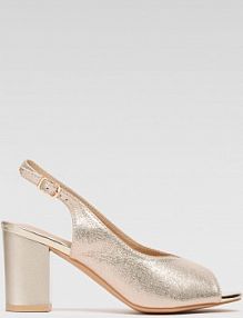 Sandały na słupku Clara Barson złote ACANNA KL-230801-02