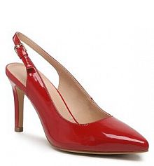 Sandały na szpilce Lasocki czerwone 