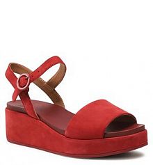 Sandały na koturnie Camper bordowy 