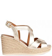 Sandały na koturnie Geox  złote D35GVC.000CF.C2012