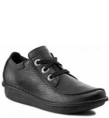 Półbuty sznurowane Clarks czarne damskie 