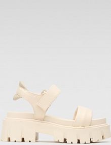 Sandały na koturnie Badura beżowe 22SS56