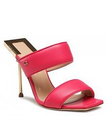 Klapki na szpilce Elisabetta Franchi różowe 