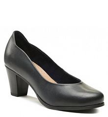 Półbuty na obcasie Lasocki granatowe damskie 