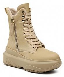 Botki na koturnie Liu Jo beżowe 