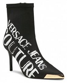 Botki na szpilce Versace Jeans Couture czarne 