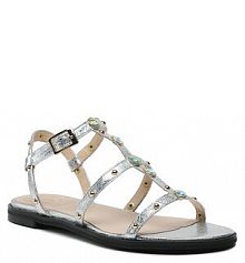 Sandały Baldowski srebrne damskie 