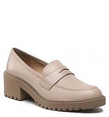 Półbuty na obcasie Lasocki beżowe damskie 