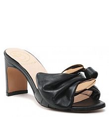 Klapki na słupku Baldowski czarne 