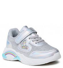 Buty na rzepy Nelli Blu srebrne dziecięce 