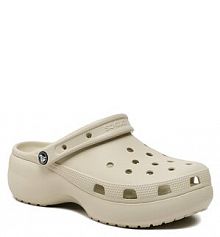 Klapki Crocs beżowe damskie 