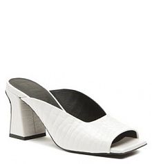 Klapki na słupku Furla białe 