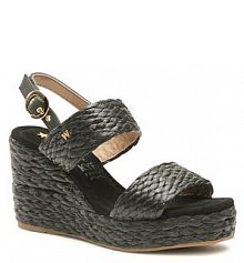 Sandały na koturnie Wrangler czarne 