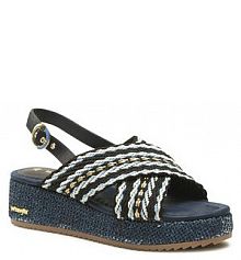 Sandały na koturnie Wrangler granatowe 