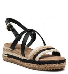 Sandały na koturnie Wrangler czarne 