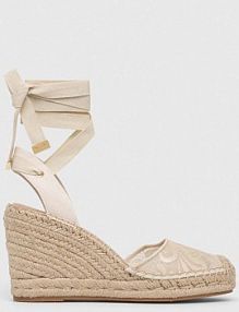 Sandały na koturnie ALDO  beżowe 13387292.Efemina