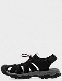 Sandały czarne 4F dziecięce 4FJSS23FSANM037-20S