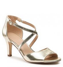 Sandały na szpilce Clara Barson złote 