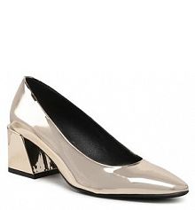 Półbuty na obcasie Furla złote damskie 