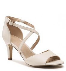 Sandały na szpilce Clara Barson beżowe 