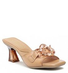 Klapki na słupku Hispanitas brązowe 