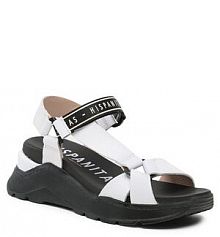 Sandały na koturnie Hispanitas białe 