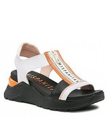 Sandały na koturnie Hispanitas białe 