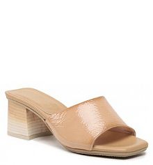 Klapki na słupku Hispanitas brązowe 