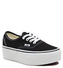 Półbuty na koturnie Vans czarne 
