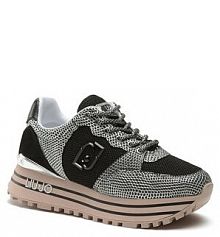 Półbuty na koturnie Liu Jo czarne 