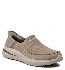 Półbuty wsuwane Skechers beżowe męskie 