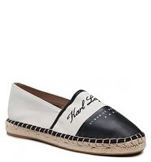 Espadryle KARL LAGERFELD kremowe damskie 